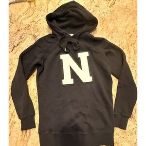 Good American Chenille Monogram "N" Oversized Black Good Hoodie Small (0/1)